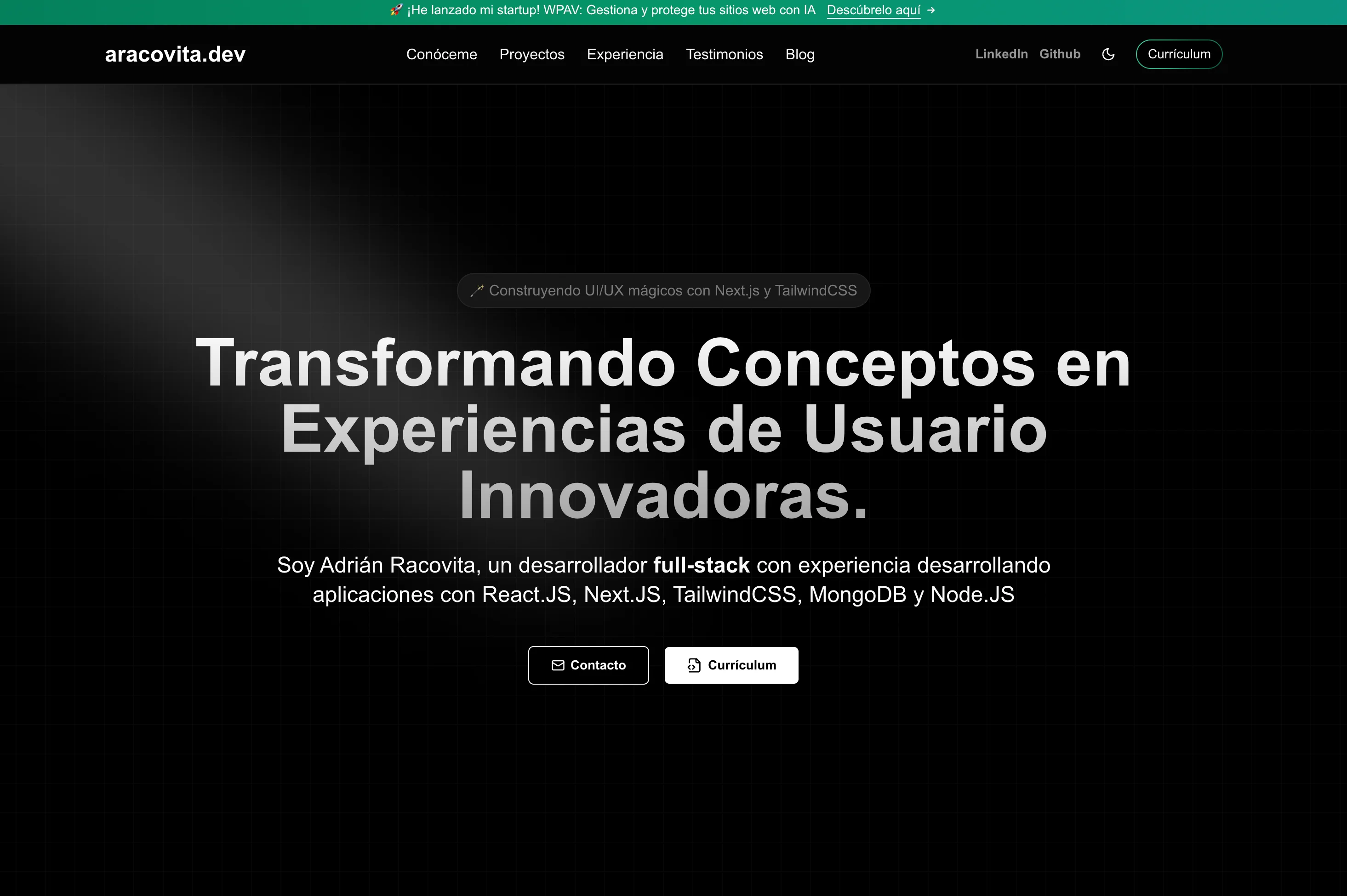 Portfolio Personal y Blog Técnico - aracovita.dev