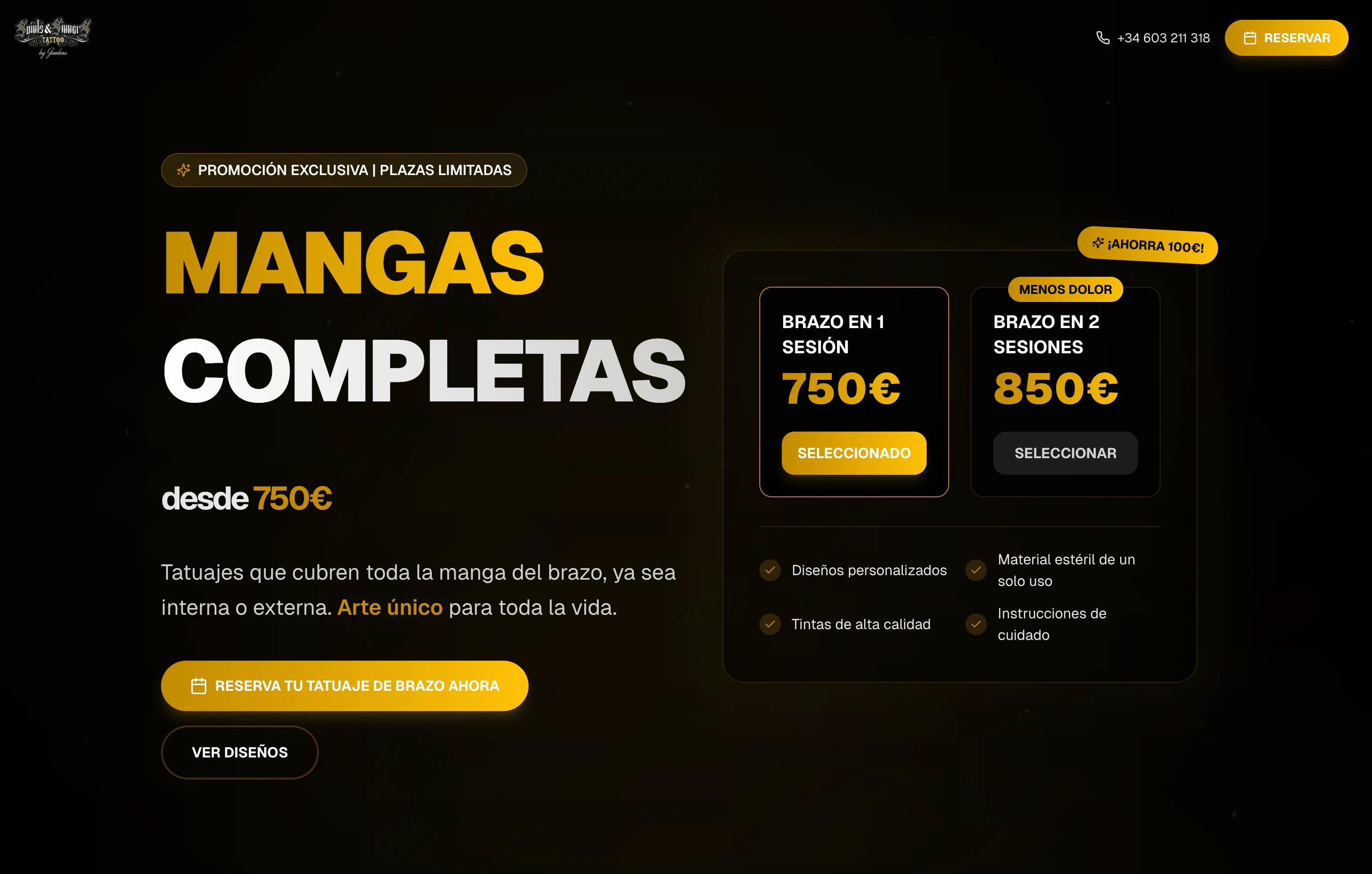 Landing Page Oferta Mangas - Saints and Sinners